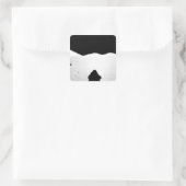 Apollo 17 assembled panorama 2 vierkante sticker (Tas)