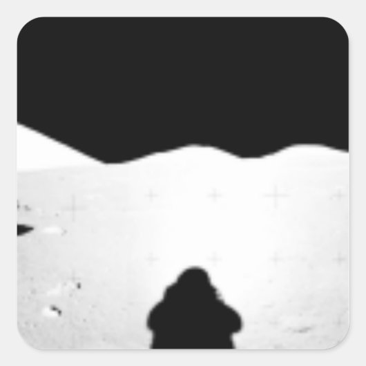 Apollo 17 assembled panorama 2 vierkante sticker (Voorkant)