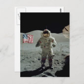 Apollo 17 Astronaut in de Taurus Littrow-vallei Briefkaart (Voorkant / Achterkant)
