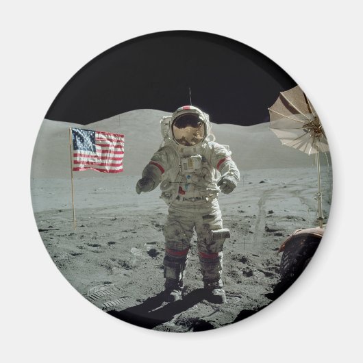 Apollo 17 Astronaut in de Taurus Littrow-vallei Magneet (Voorkant)