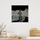 Apollo 17 Astronaut in de Taurus Littrow-vallei Poster (Keuken)