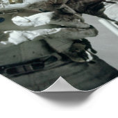 Apollo 17 Astronaut met Uitzicht van de Aarde Poster (Hoek)