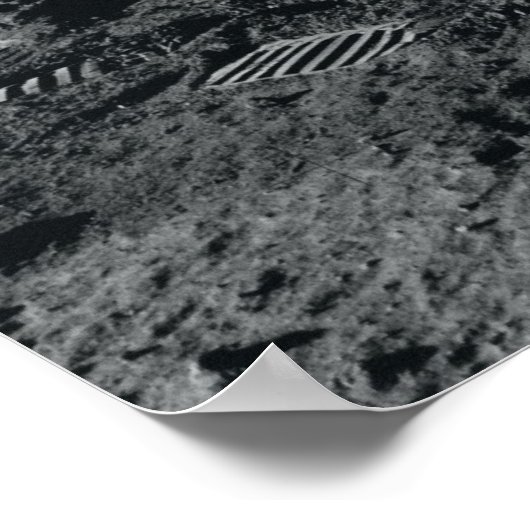 Apollo 17 Astronaut Salutes American Flag Poster (Hoek)