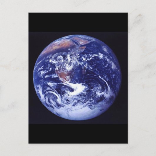 Apollo 17 beeld van de aarde in de ruimte briefkaart (Voorkant)