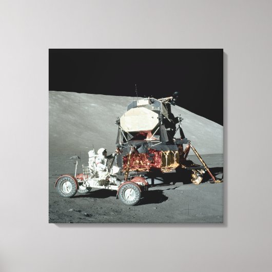 Apollo 17 - De finale Manned Moon Landing Canvas Afdruk (Voorkant)