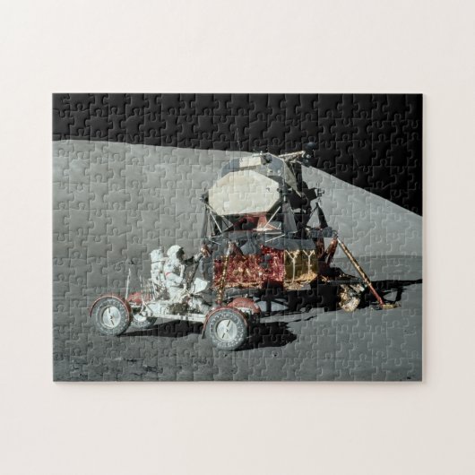 Apollo 17 - De finale Manned Moon Landing Legpuzzel (Horizontaal)