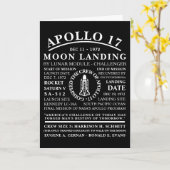 Apollo 17 Gedetailleerd symbool voor ruimtevaart Kaart (Gele Bloem)