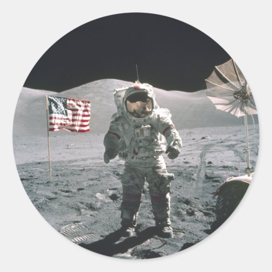 Apollo 17 Laatste ma op de Maan Sticker (Voorkant)