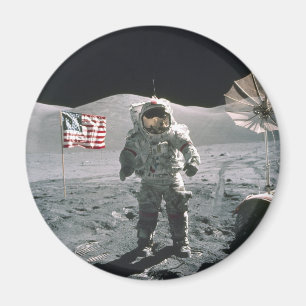 Apollo 17 Laatste Man op de maan Magneet