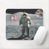 Apollo 17 Laatste man op de Moon Mousepad Muismat (Met muis)