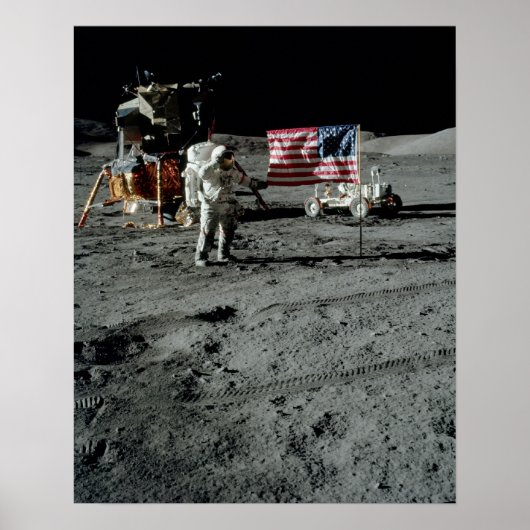 Apollo 17 Landing Site Poster (Voorkant)