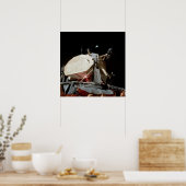 Apollo 17 Lunar Module "Challenger" & Aarde Poster (Keuken)