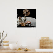 Apollo 17 Lunar Roving Vehicle Poster (Keuken)