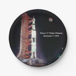 Apollo 17-maanmissie papieren bordje