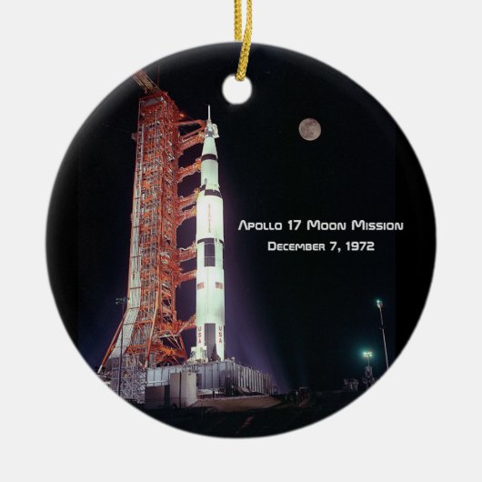 Apollo 17 Moon Mission Keramisch Ornament (Voorkant)