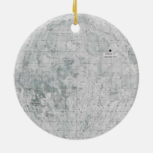 Apollo 17 Moon Mission Keramisch Ornament (Achterkant)