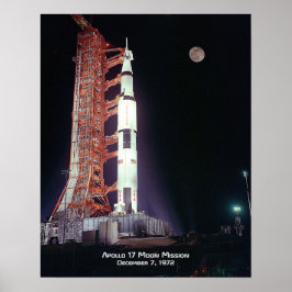 Apollo 17 Moon Mission Poster