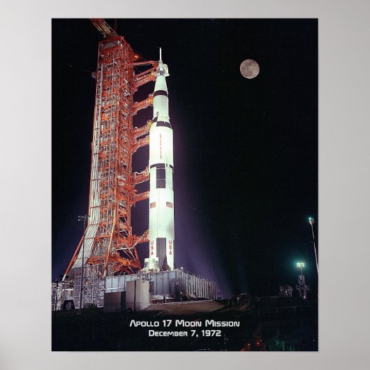 Apollo 17 Moon Mission Poster (Voorkant)