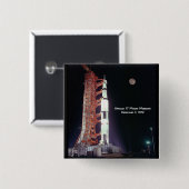 Apollo 17 Moon Mission Vierkante Button 5,1 Cm (Voorkant /achterkant)