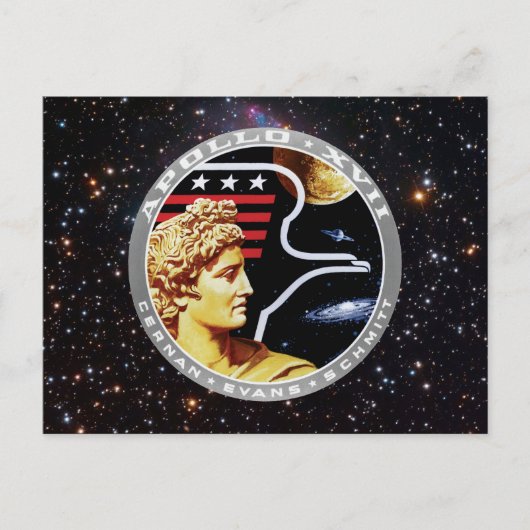 Apollo 17 NASA-missiepatchlogo Briefkaart (Voorkant)
