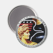 Apollo 17 NASA-missiepatchlogo Magneet (Voorkant / Achterkant)
