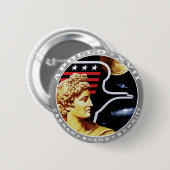 Apollo 17 NASA-missiepatchlogo Ronde Button 5,7 Cm (Voorkant /achterkant)