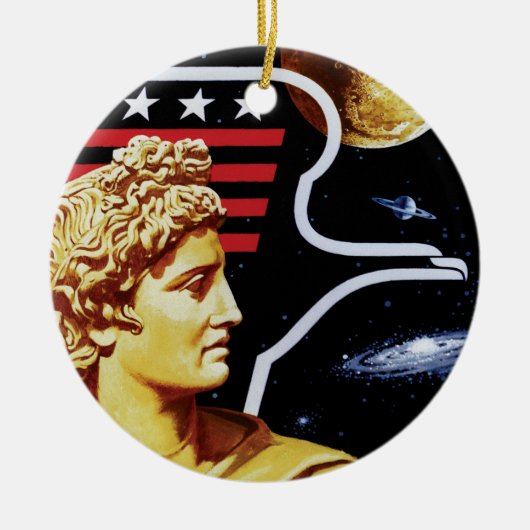 Apollo 17 NASA Mission Patch Logo Keramisch Ornament (Voorkant)