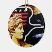 Apollo 17 NASA Mission Patch Logo Keramisch Ornament (Links)