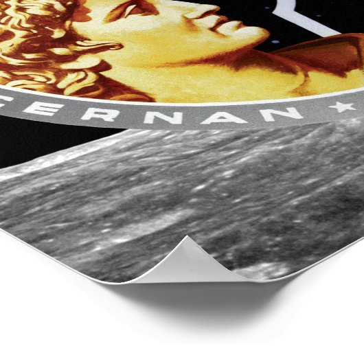 Apollo 17 NASA Mission Patch Logo Poster (Hoek)