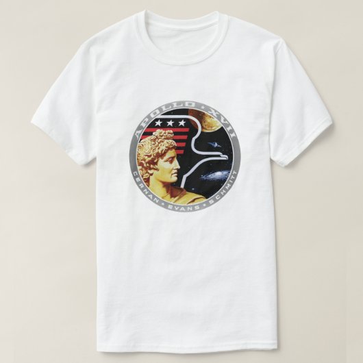 Apollo 17 NASA Mission Patch Logo T-shirt (Design voorkant)