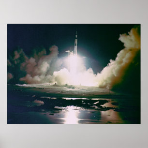 Apollo 17 Night Launch Poster