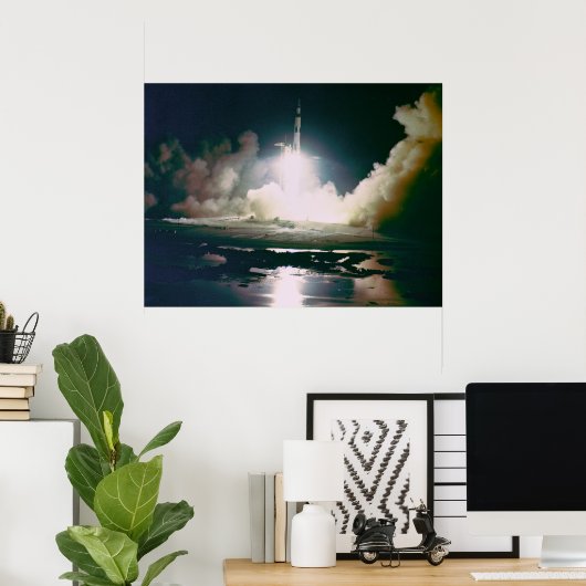 Apollo 17 Night Launch Poster (Thuiskantoor)