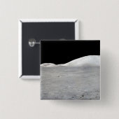 Apollo 17 Panorama Vierkante Button 5,1 Cm (Voorkant /achterkant)