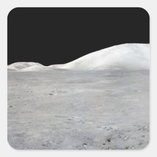 Apollo 17 Panorama Vierkante Sticker (Voorkant)