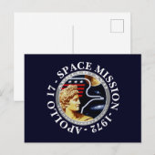 Apollo 17 Space Mission 1972 Insignia Briefkaart (Voorkant / Achterkant)