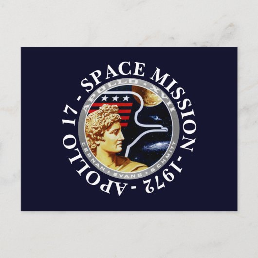 Apollo 17 Space Mission 1972 Insignia Briefkaart (Voorkant)