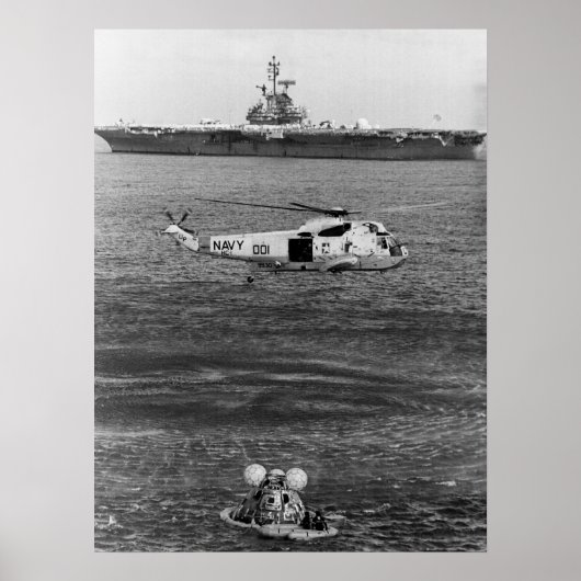 Apollo 17 Splashdown & Recovery Poster (Voorkant)