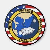 Apollo 1: Grissom, White en chaffee. Magneet (Voorkant)