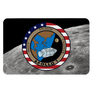 Apollo 1-missiepatchlogo magneet