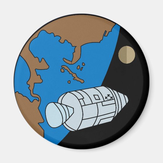 Apollo 1-missiepatchlogo magneet (Voorkant)