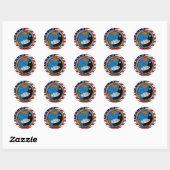 Apollo 1-missiepatchlogo ronde sticker (Vel)