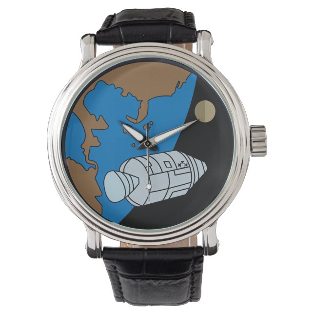 Apollo 1 Mission Patch Logo Horloge (Voorkant)