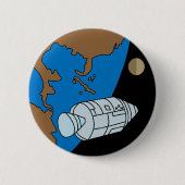 Apollo 1 Mission Patch Logo Ronde Button 5,7 Cm (Voorkant)