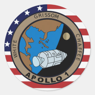 Apollo 1 Mission Patch Logo Ronde Sticker