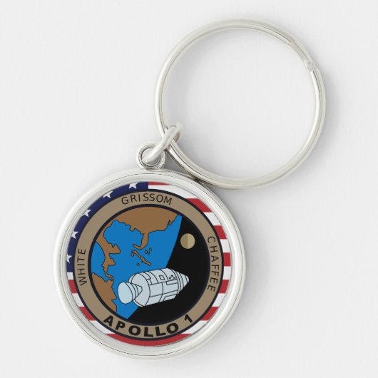 Apollo 1 Mission Patch Logo Sleutelhanger (Voorkant)