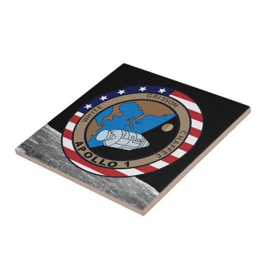 Apollo 1 Mission Patch Logo Tegeltje (Zijkant)