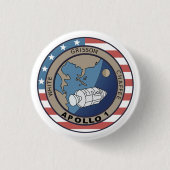 Apollo 1 Mission Patch Ronde Button 3,2 Cm (Voorkant)