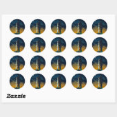 Apollo 4 Saturn V op pad - een lanceringscomplex 3 Ronde Sticker (Vel)