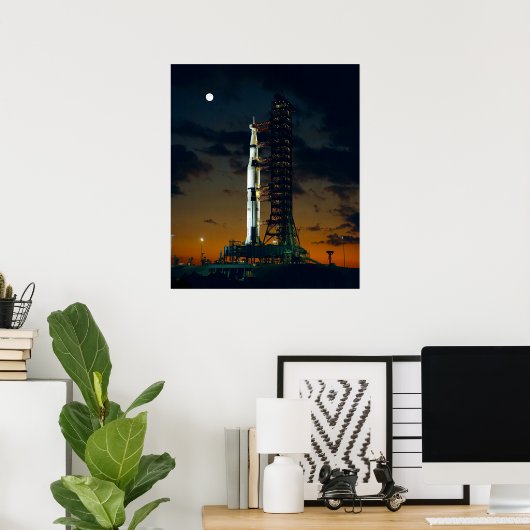 Apollo 4 Saturn V Poster (Thuiskantoor)