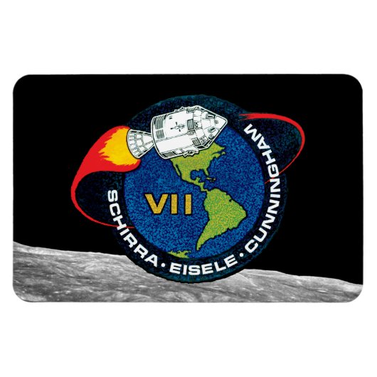 Apollo 7 NASA-missiepatchlogo Magneet (Horizontaal)